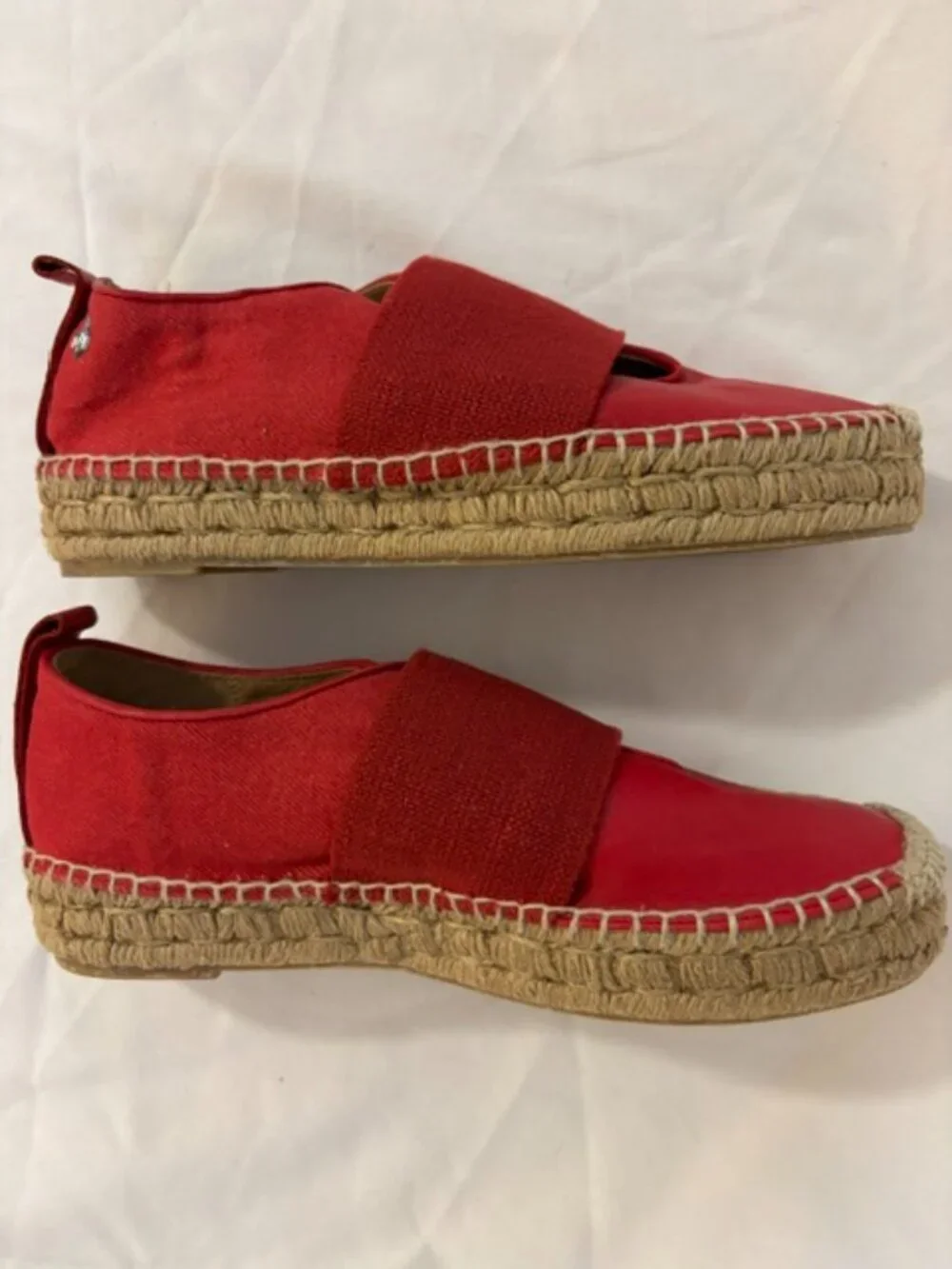 Rag & Bone Red Leather Nina Flat Espadrille Women's Size 38 (US 7.5)
